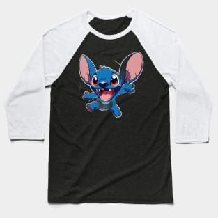 Stitch jumping style Baseball T-Shirt